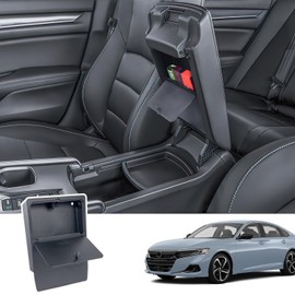 PIMCAR Center Console Hidden Organizer for Honda Accord 2018 2019 2020 2021 2022 Armrest Secret Compartment One-Touch Hidden Storage Accessories