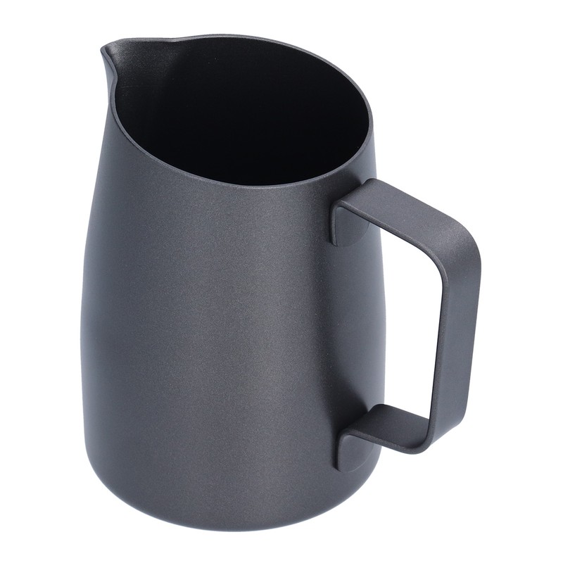 400ml Black PTFE Oblique Mouth Milk Frothing Jug 304 Stainless