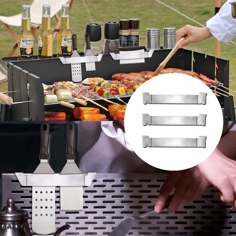 3 PCS Griddle Spatula Holder Sturdy Blackstone Spatula Holder Grill