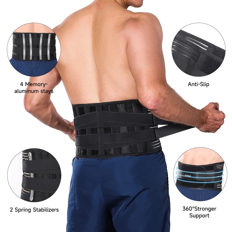 Teyssor Back Brace, Breathable Back Support Belt, Adjustable Back Support,