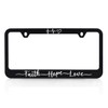BARON-JEWELRY Faith License Plate Frame Holder - Faith Hope Love