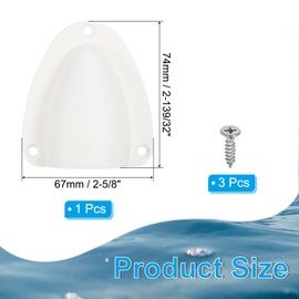 PATIKIL 3" Nylon Marine Wire Cable Vent Cover, 1 Pcs Plastic Clam-shell Vent Cap with Installation Screws for Boat Yacht, White
