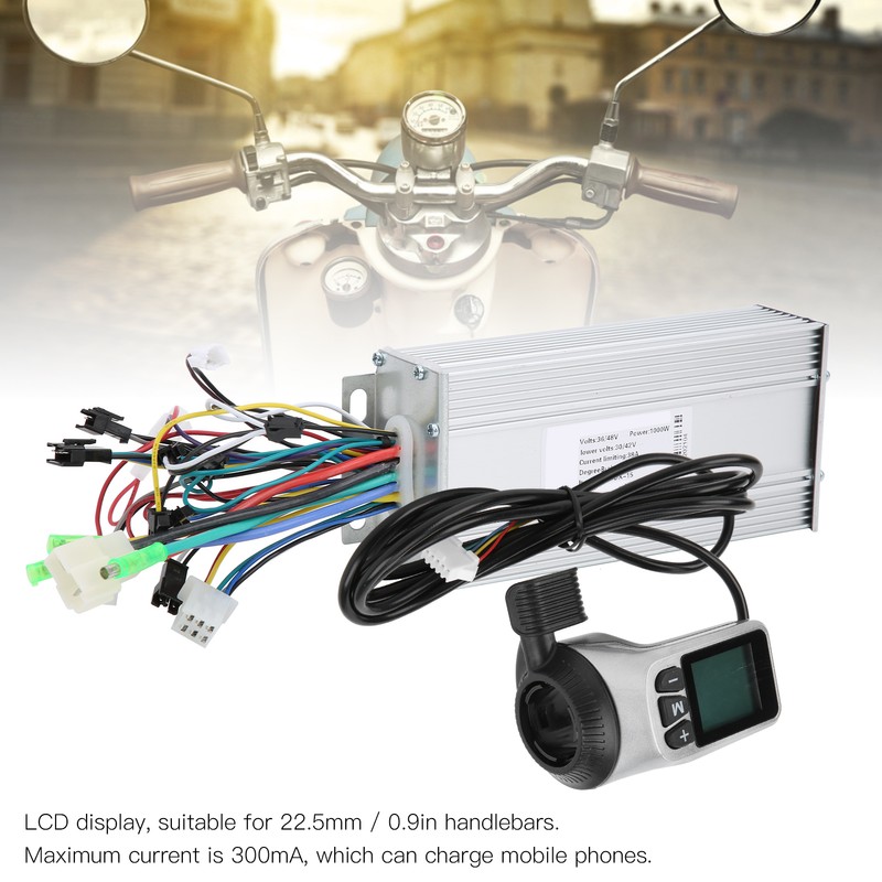 36V/48V 1000W 124DX Brushless Motor Controller Box LCD Display for