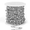 33 Feet Stainless Steel Satellite Bead Chains Roll, 2mm 304