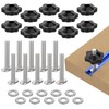 ZIUZI 10 Sets of 1/4"-20 T Track Knob Kit, Star