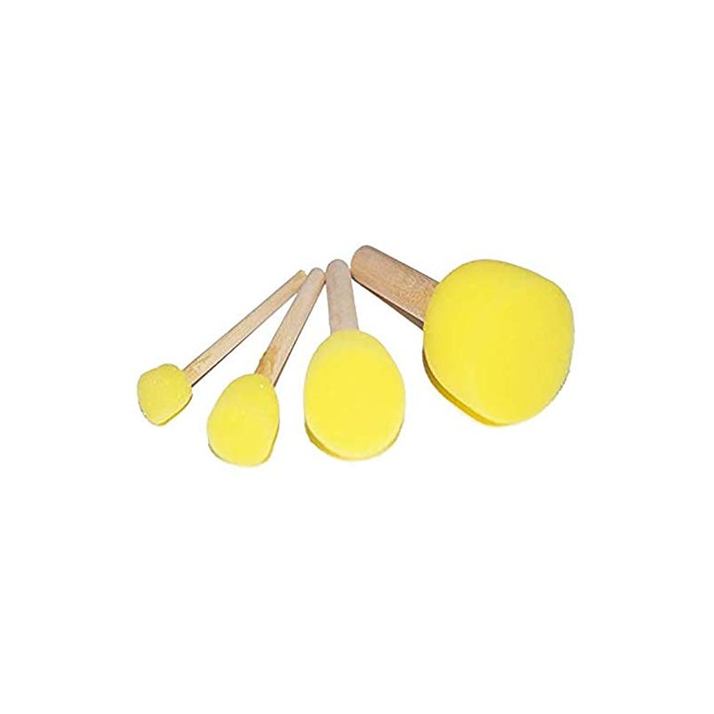 Tuperoymse 60 Pieces of Round Paint Foam Sponge Brush Set