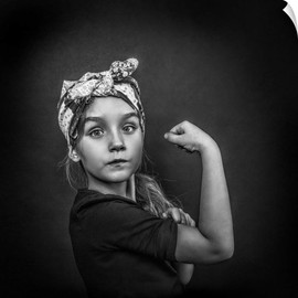 CANVAS ON DEMAND Girl Power of The Future Wall Decal, Photography Artwork