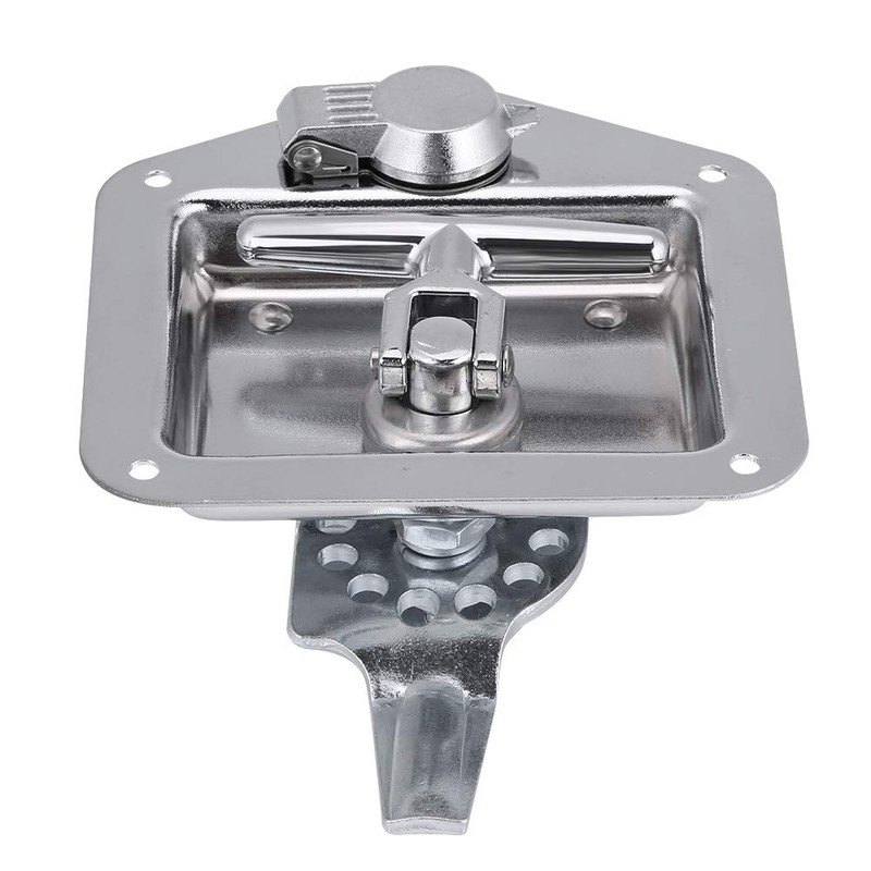 Acouto Folding T-Handle Latch,Stainless Steel Folding T-Shape Handle Lock Tool