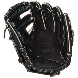 Zett BJGB71520S Boys Soft Baseball Grab, Zero One Stage, All-Round, Black (1900), Right Throw