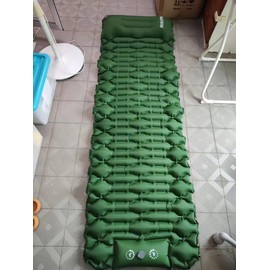 RISEPRO Camping Sleeping Pad Air Mattress - Inflatable Ultralight Ergonomic Design Compact Airpad Backpacking Hiking Outdoor Activities Green