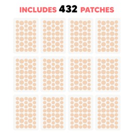 Paquete de 432 Parches para Acné Hidrocoloides Color Piel, Almohadillas para Cubrir y Tratar Espinillas, Pegatinas para Ocultar Acné, Pimple Patch