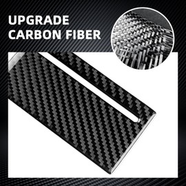 FXETRNL Soot Cover for Chrysler 300 300C (2005-2007), Real Carbon Fiber Cover for Dodge Charger Magnum(2005-2007) Center Console Seat Heating Button Frame Decor Protect Interior Car Accessories, Black