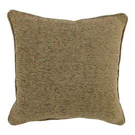 Blazing Needles Corded Square Jacquard Chenille Throw Pillow, 18", Macaroon