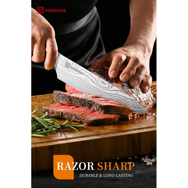 KEEMAKE Chef Knife 8 Inch - Ultra Sharp Kitchen Knife