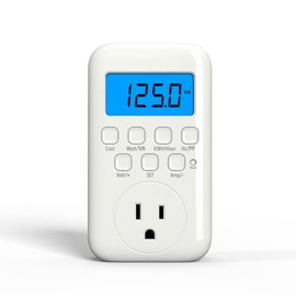 HBN Watt Meter Plug with Backlight, Plug-in Socket Power Meter Electricity Usage Monitor Consumption Home Electrical Energy Monitor, Voltage Amps Wattage Electricity Usage Tester, 9 Display Modes