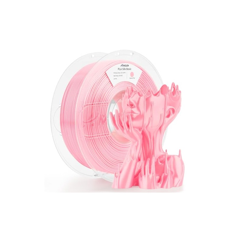AMOLEN PLA Filament 1.75mm Silk Shiny Sakura Pink, 3D Printer