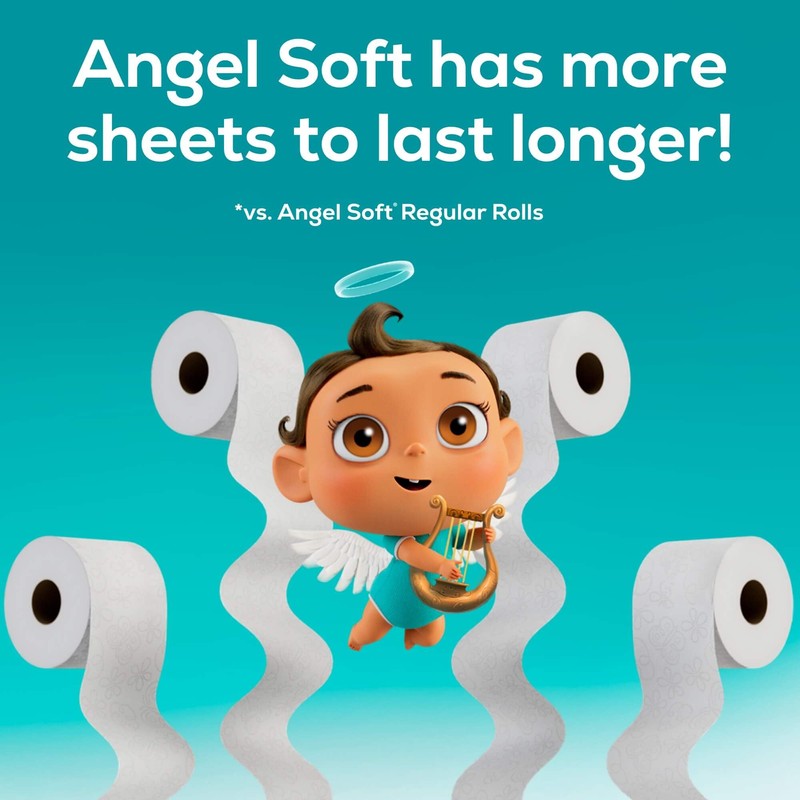 Angel Soft Toilet Paper, 8 Mega Rolls = 32 Regular