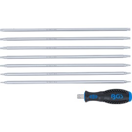 BGS 2325 | Screwdriver Set with interchangeable Blades | T-Star (for Torx) / TS-Star (for Torx Plus) | 8 pcs.