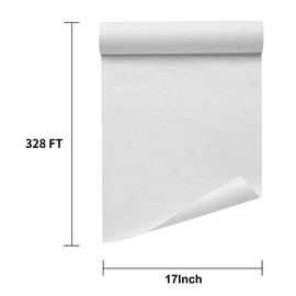 Welacer DTF Transfer Film Roll 17 Inch x 328 FT for Sublimation Glossy Clear Pretreat Sheets, PET Heat Transfer Paper for Inkjet Printer Direct Print on T shirts Textile(Hot & Cold Peel)
