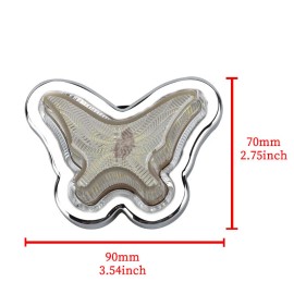 Unbranded 1x White Butterfly Shaped Side Marker Accessory LED Light Turn Signal Universal