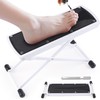 YINGJEE White Aluminum Alloy Pedicure Foot Rest, 6 Heights Adjustable