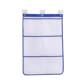 Zerodeko Hanging Storage Bag with Mesh Bathroom Organizer with Seamless Hooks for Easy Access Versatile Over Door Holder for Toiletries Accessories and Sundries