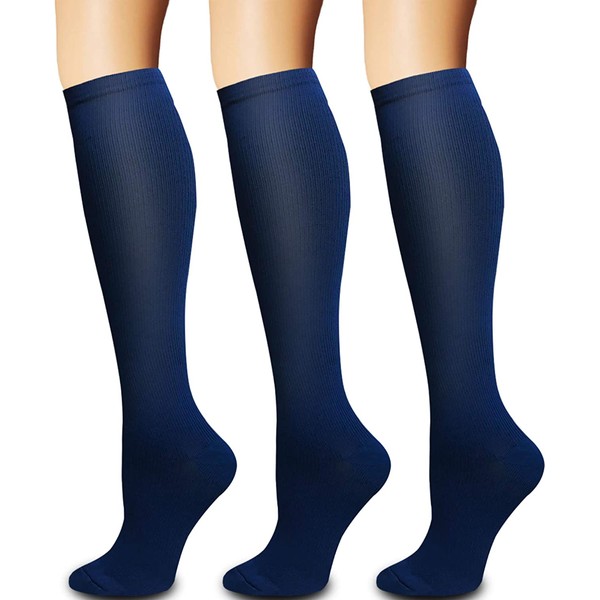 Compression Socks 3 Pairs - Compression Socks Women and Men Circulation - Best for Medical,Nursing,Running,Travel