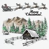 Christmas Mountain Trees House Clear Stamps for Card Making and