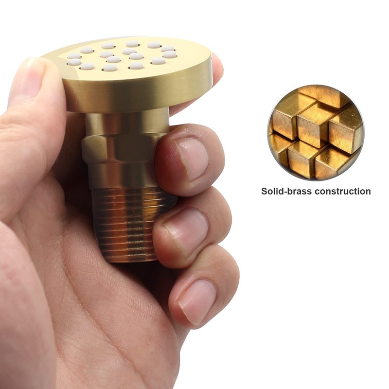 Brass Round Shower Body Spray Jets 4 Pack, HOMEDEC Spa