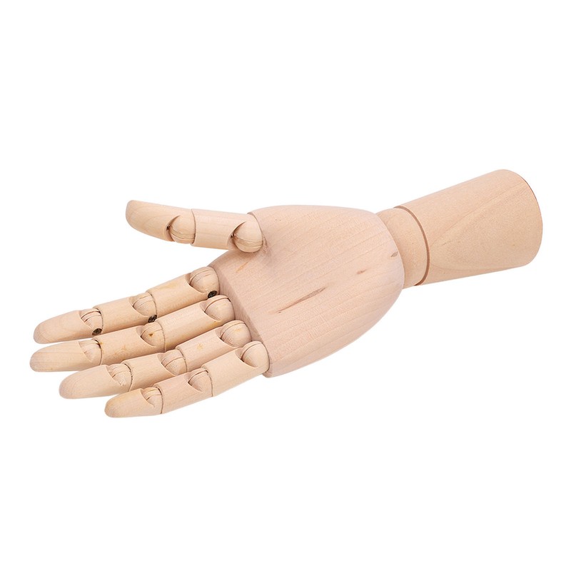 Wood Mannequin Hand Flexible Joints Fingers Drawing Mannequin Hand for
