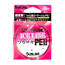 サンライン(SUNLINE) ワカサギ釣り用3本撚りPEライン スーパーアイスライン ワカサギPE II 30m ピンク/オレンジ/イエロー 0.2号