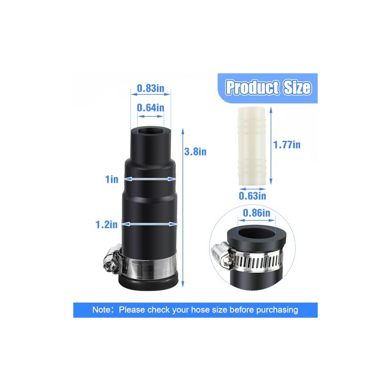 Dreyoo 1 Set Dishwasher Drain Hose Adapter Compatible with Insinkerator