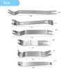 Hibucuo Auto Trim Removal Tool Set Stianless Steel, 6pcs Fastener