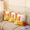 Orange Throw Pillow Covers, Set of 4, 20x20 Inches, Burnt