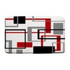 DSMEUE Red Black Geometric Bath Mat White Gray Modern Geometry