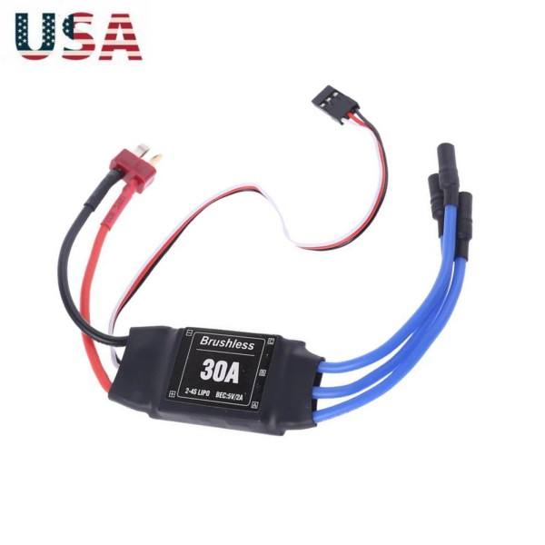 Unbranded 30A 2-4S Brushless ESC Electric Speed Controller For RC