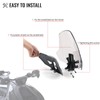 LUXEMOTO Front Windshield for Can-Am Ryker All Models, 3" Adjustable