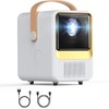 BESGEER Mini Projector WiFi for Tufting, 5.2 Built-in Bluetooth Portable