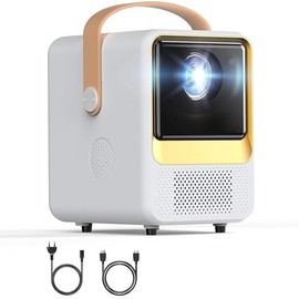 BESGEER Mini Projector WiFi for Tufting, 5.2 Built-in Bluetooth Portable Projector with HDMI/Audio/USB, 1080p Projector for Tracing Projection on Home DIY Rug Cloth Carpet (Off-White)
