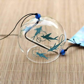 Wind Chime, Glass, Wind Chime, Summer Tradition, Blue Goldfish, Cute, Decoration