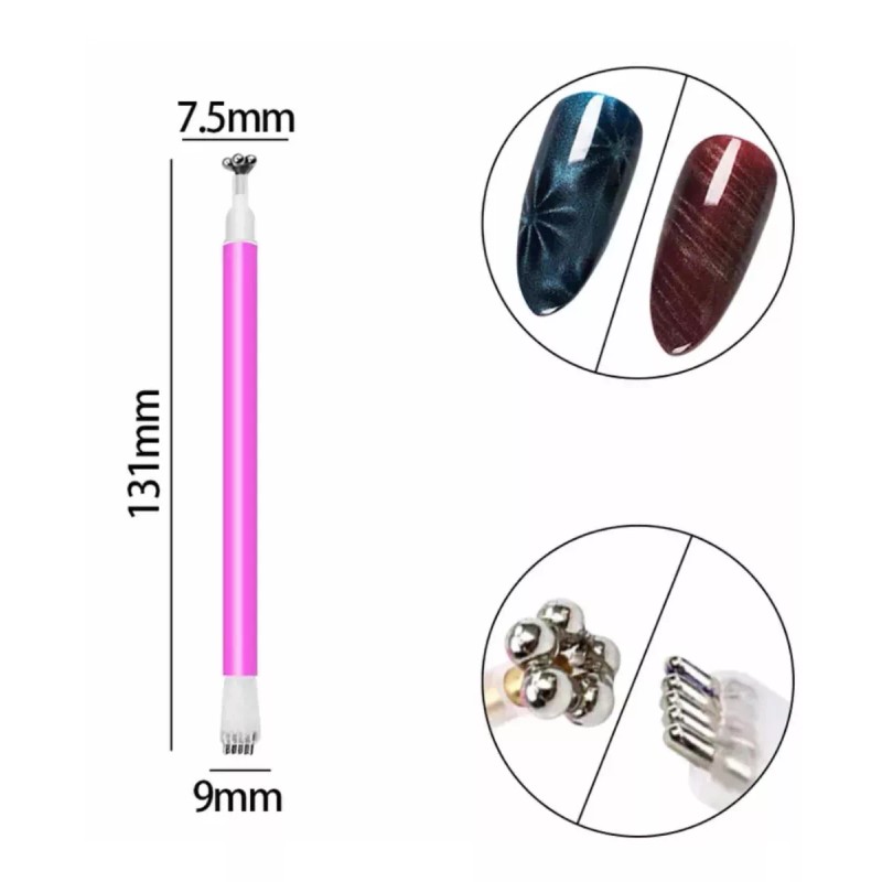 Xiaoya Iman Para Efecto Ojo De Gato De Uñas Rosa