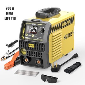 HIZONE 200A Stick Welder ARC/LIFT TIG Welding Machine VRD Optional LCD Display 110/220V
