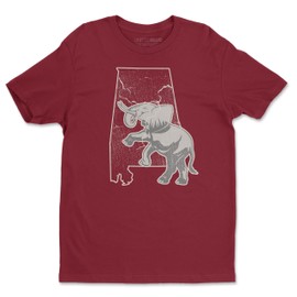 United BLVD Alabama State Fan Unisex T-Shirt Cotton Tshirt for Men & Women| Perfect for Sporting Events, Tailgates, and Casual Wear (Large, Cardinal)