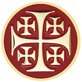 Jerusalem Cross Lapel Pin