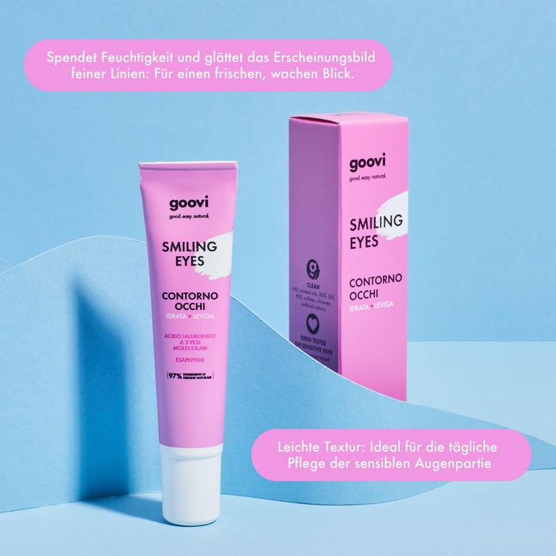 GOOVI Smiling Eyes Eye Cream - Augencreme mit Hyaluronsäure &
