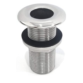 316 Stainless Steel Full Thread Boat Thru Hull Fitting Hose Barb with Nut，Marine Hardware Accessories for Boats Drain Pipe Yacht Bilge Boat Plumbing Fittings (Type: Full Thread,Horse ID Size:1")