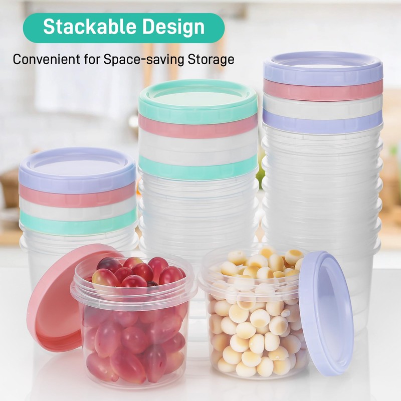 Starvortex Pack of 16 Small Tins with Lids Plastic, 300