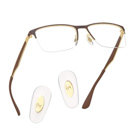HiCycle2 Replacement 16mm Push-in Nose Pads for RB6335 Glasses Repair Kits,Bonus Lens Cloth (16mm,Golden)