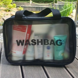 Black Mesh Waterproof Dual-Compartment Swim Bag Large