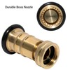 Brass Fire Hose Nozzle, 1-Inch NPSH/NPT Thread, 100 PSI, Fog